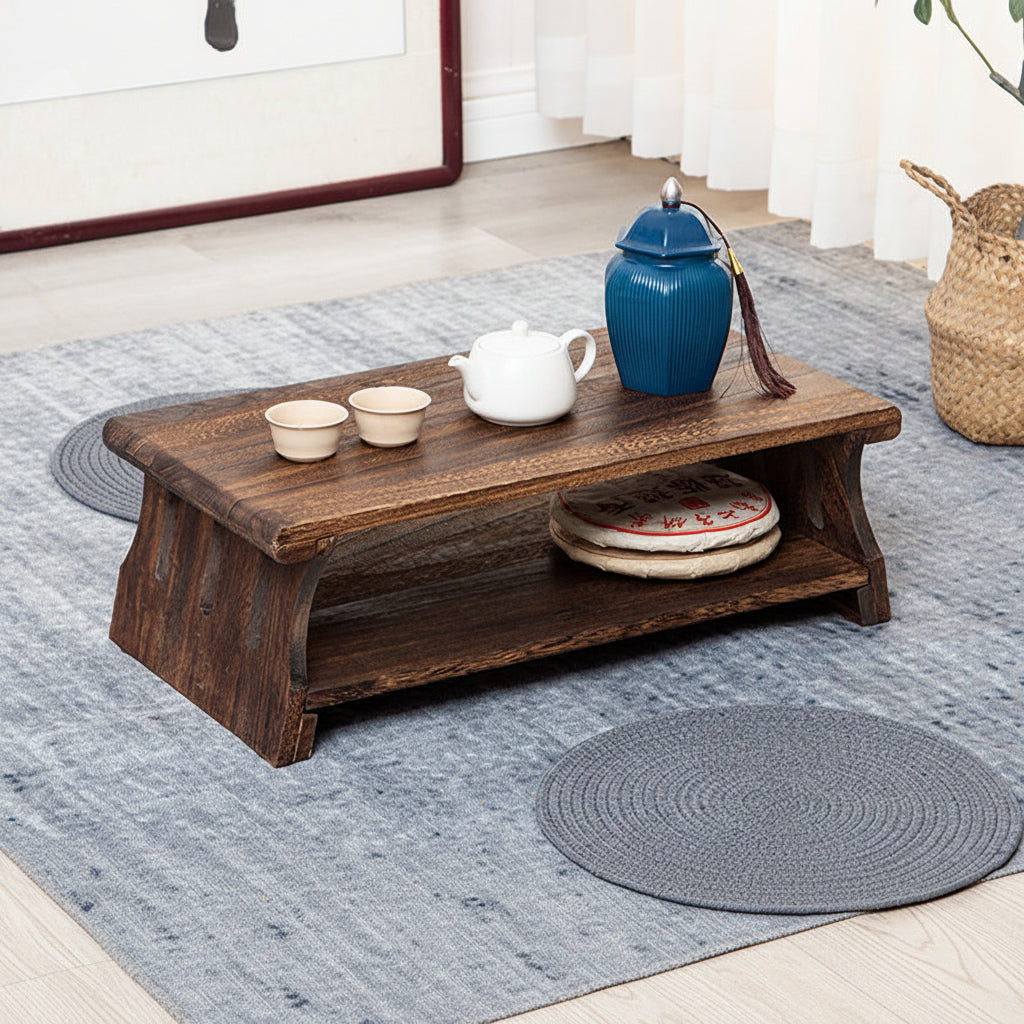 Multifunctional Solid Wood Folding Tea Table
