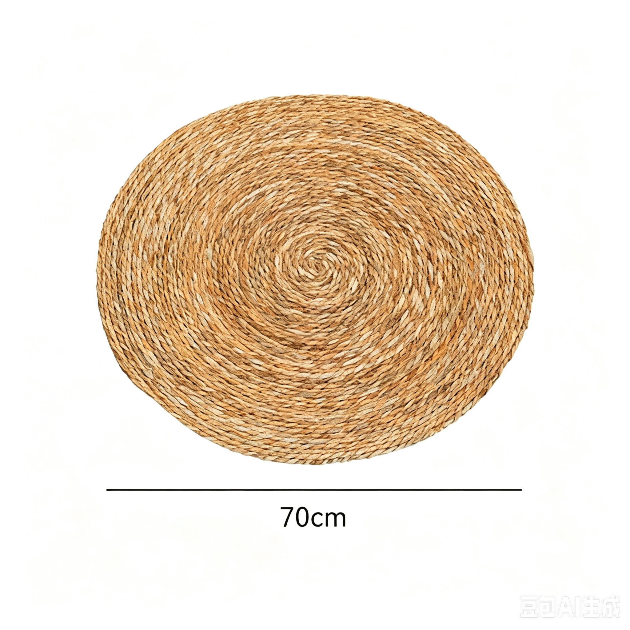 Natural Water Hyacinth Round Woven Mat