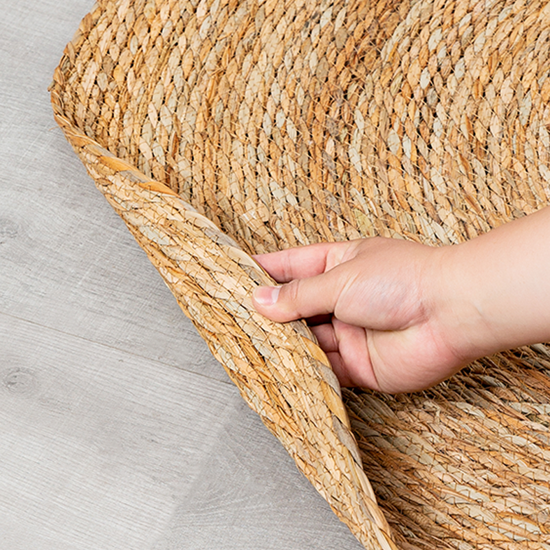 Natural Water Hyacinth Round Woven Mat