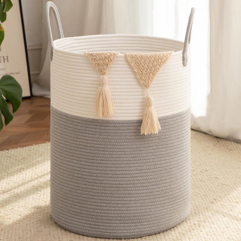 80L Foldable Round Laundry Basket