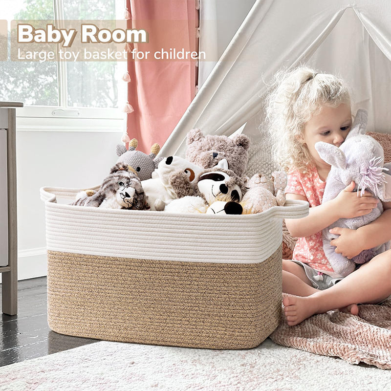 Square Cotton Rope Storage Basket