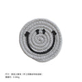 Smiley Face Woven Coaster — Cotton Rope Cup Mat & Heat Insulation Pad