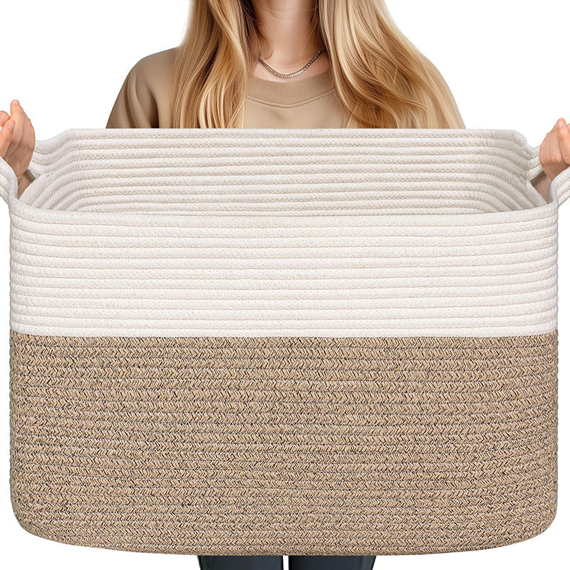 Square Cotton Rope Storage Basket