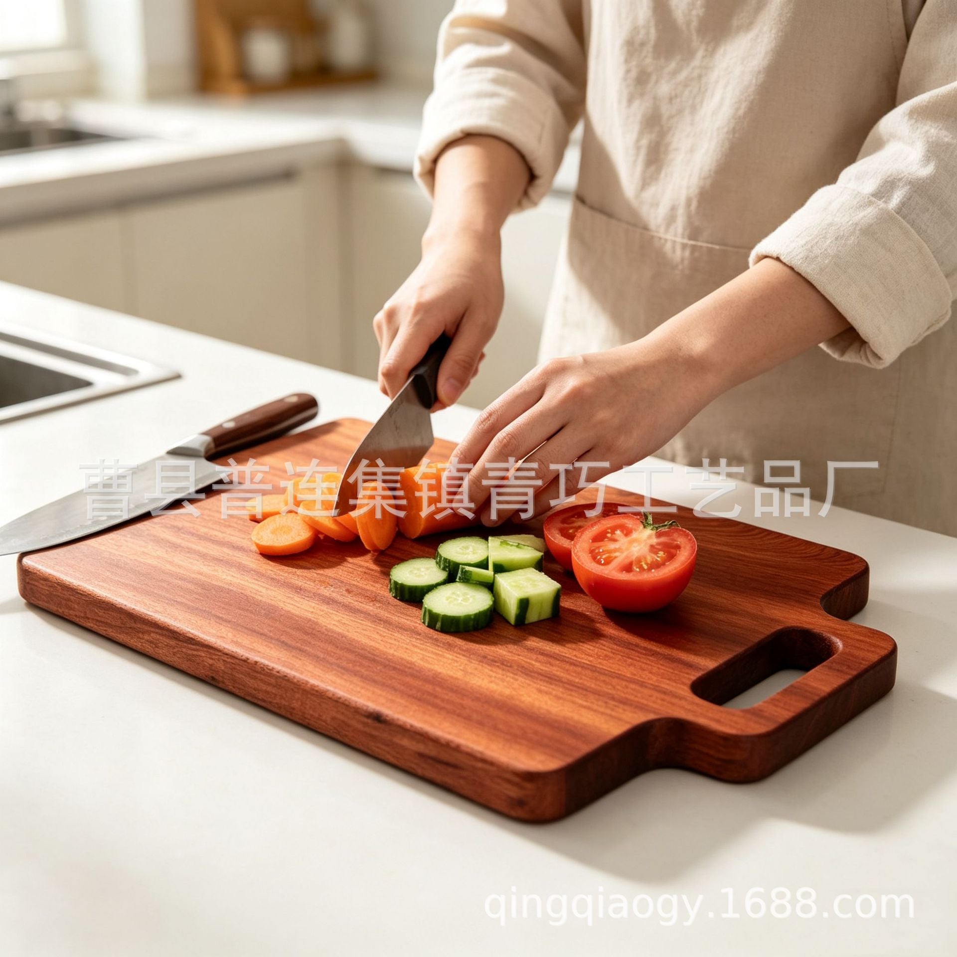 批发乌檀木无拼接整木实心菜板家用切菜板木砧板水果面包厨房案板