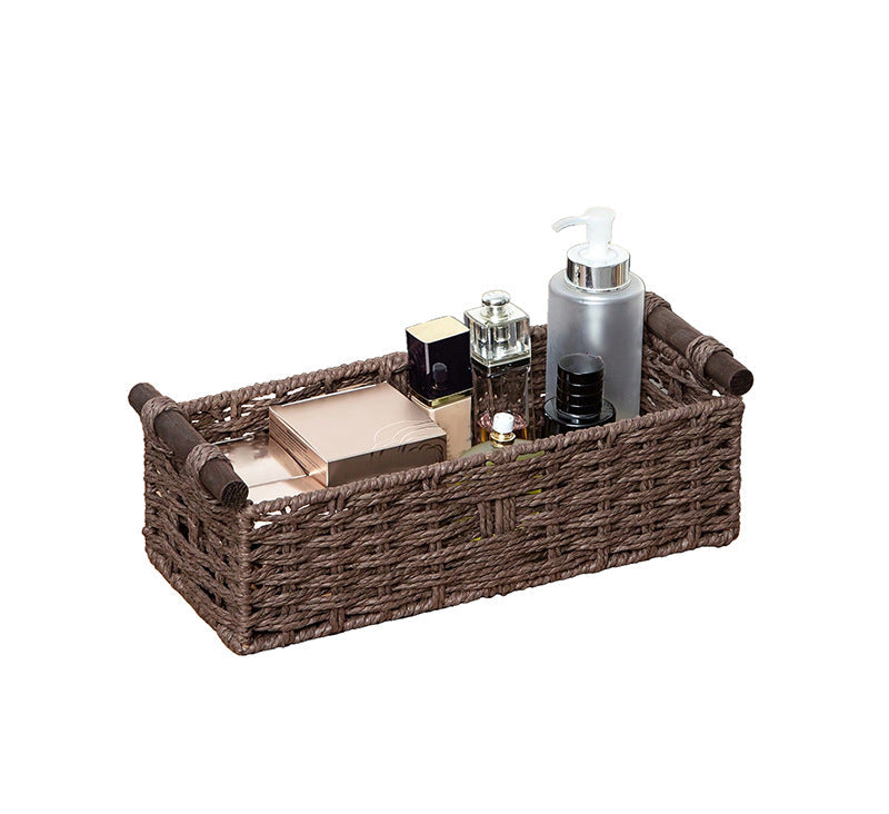 Handwoven Storage Basket | Desktop Organizer for Snacks, Fruits & Cosmetics | Multiple Colors