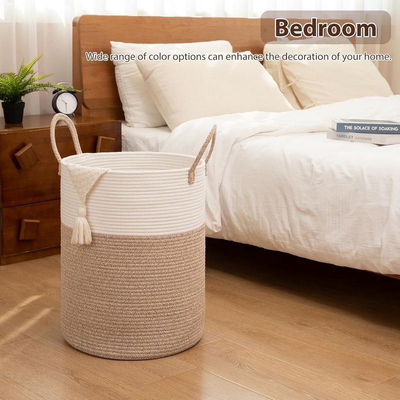 80L Foldable Round Laundry Basket