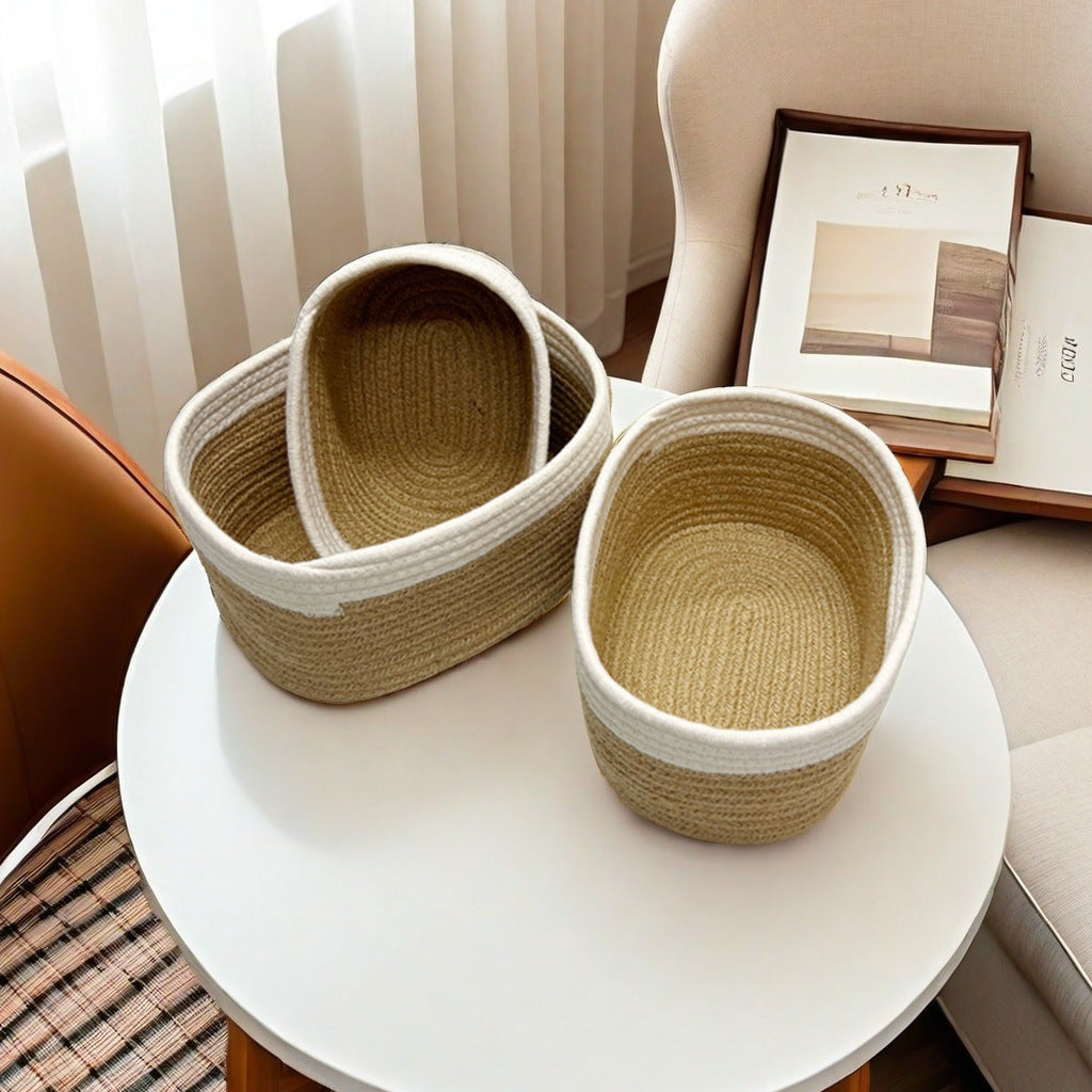 Cotton Rope Woven Storage Basket