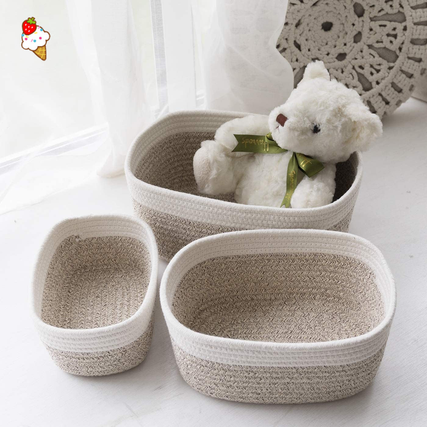 Cotton Rope Woven Storage Basket