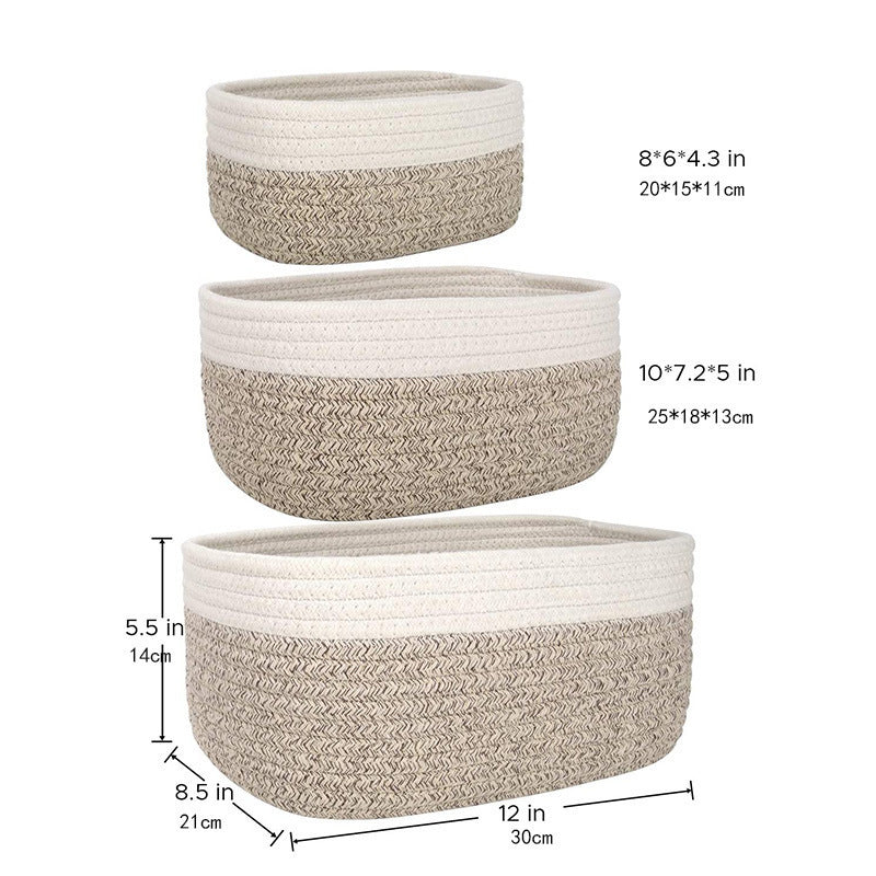 Cotton Rope Woven Storage Basket