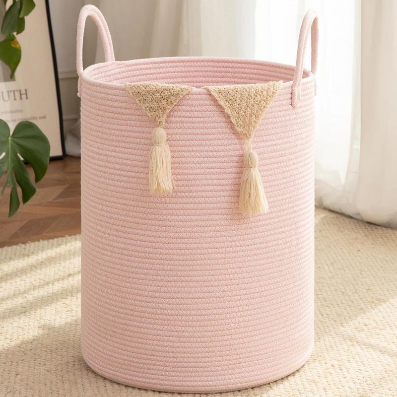 80L Foldable Round Laundry Basket