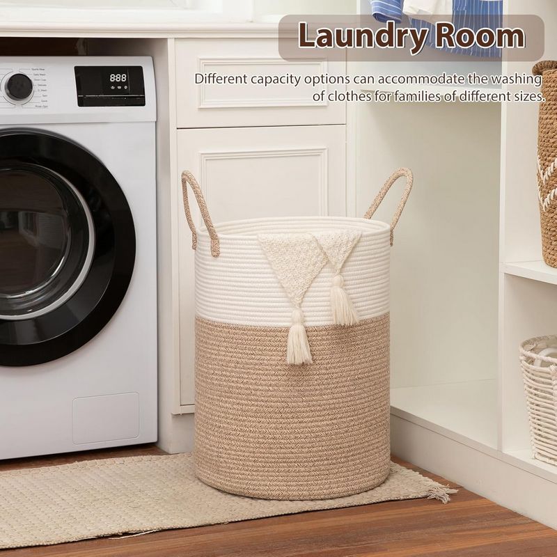 80L Foldable Round Laundry Basket
