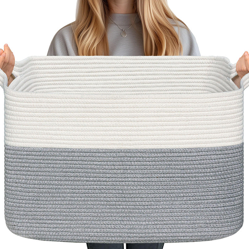 Square Cotton Rope Storage Basket
