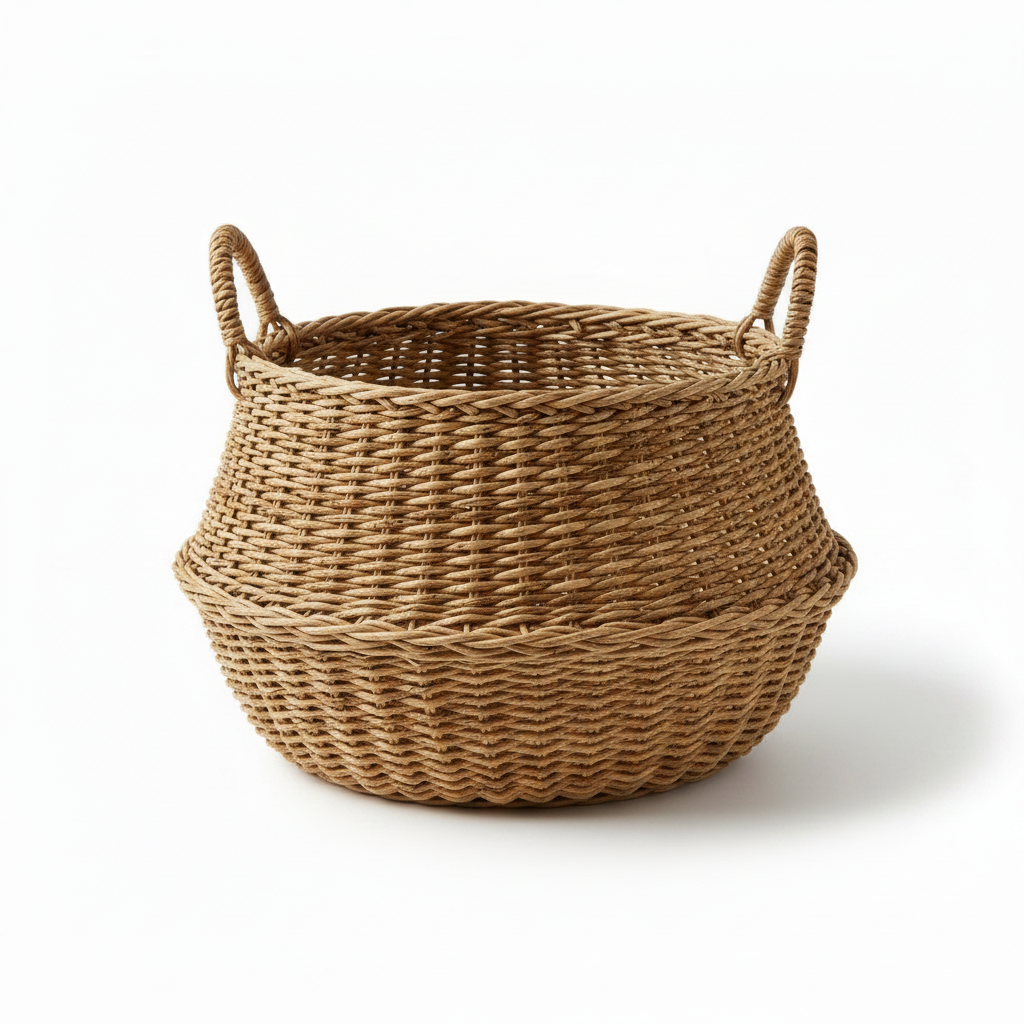 Panier de rangement en rotin naturel