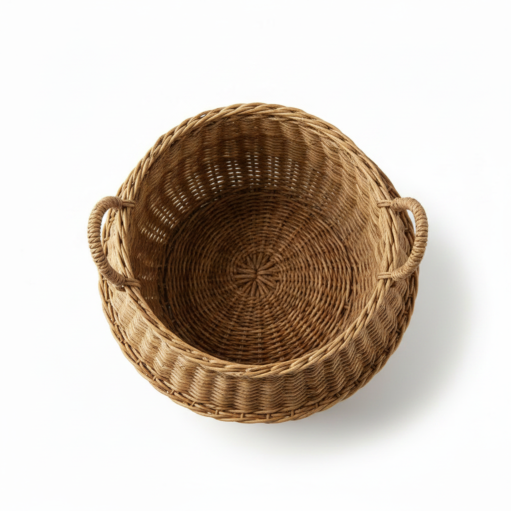 Panier de rangement en rotin naturel