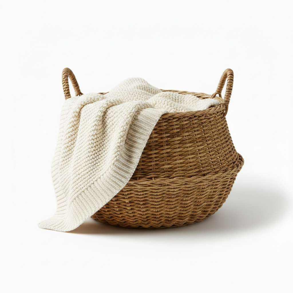 Natural Rattan Storage Basket